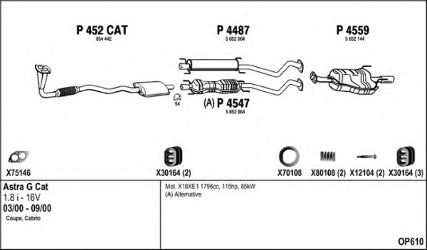 FENNO OP610 Exhaust System